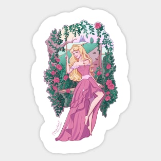 Sleeping Princess on a Swing Sticker